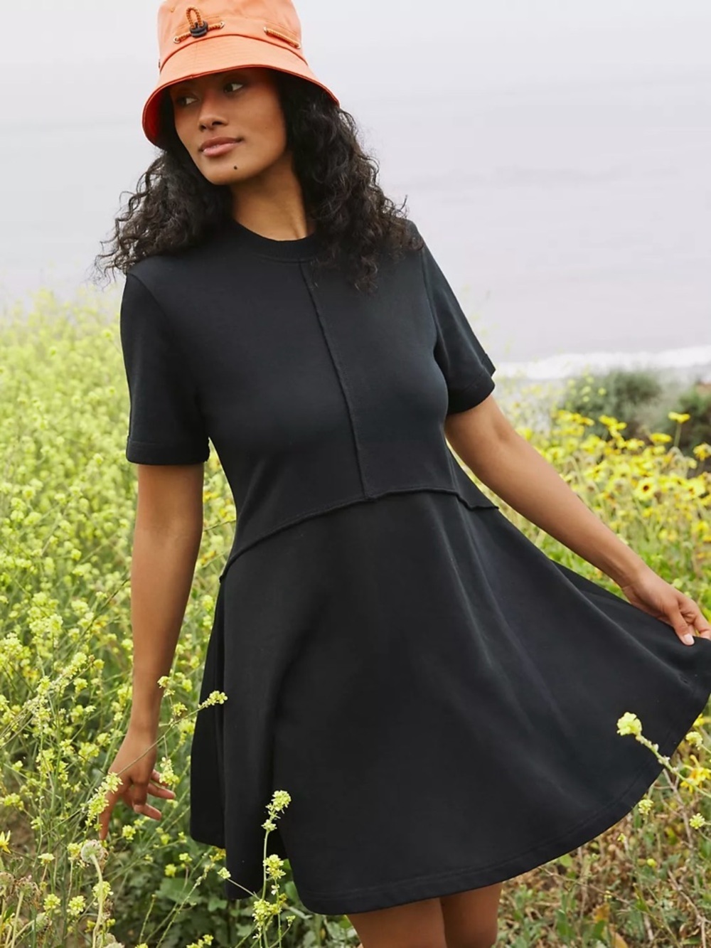 Sweaty Betty Revive T-Shirt Dress Mini Crewneck Short Sleeve A-line Black Sz 8